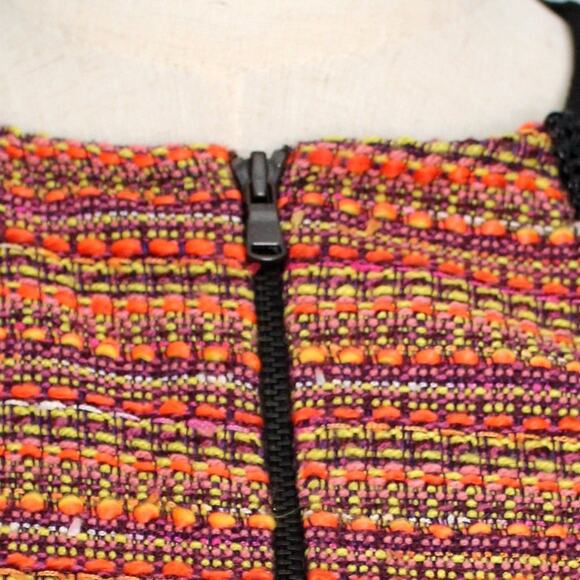 Rachel Roy Orange Tweed Panel Bodycon Sheath Dress Size 0 - Picture 10 of 11